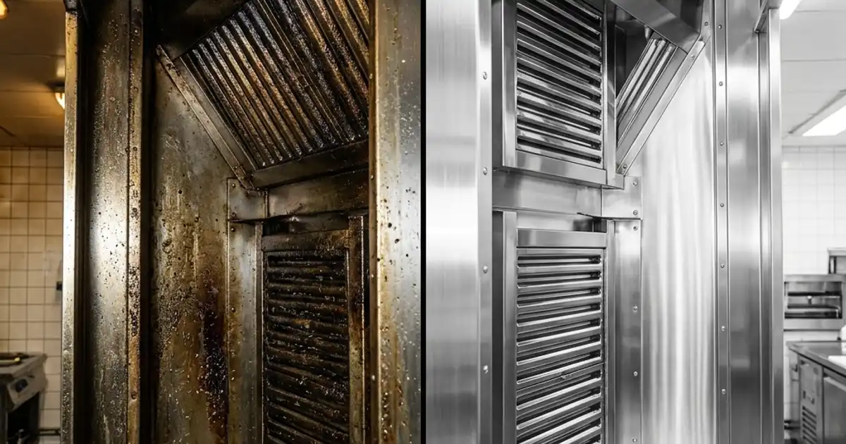 What Professional Hood Cleaning Looks Like: Before and After thumbnail